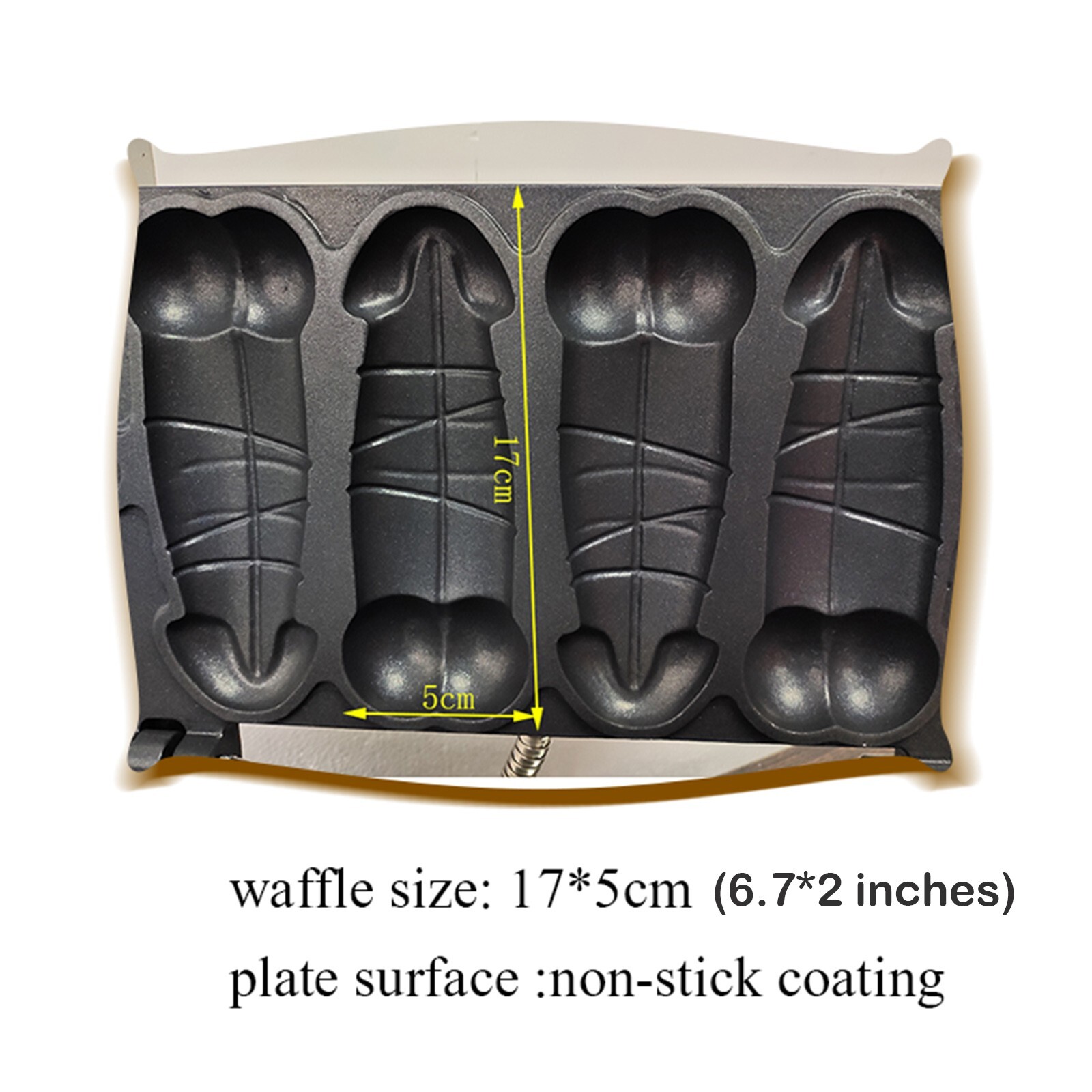Kolice Commercial Waffle Machine Waffle Iron sticks Maker-Strange Shape,4 Sticks