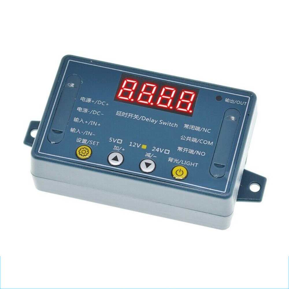 2X DC12V 10A Adjustable Time Delay Relay Module LED Digital Timer Switch & Case