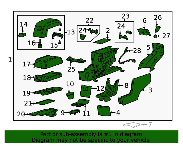 Genuine GM Console Assembly 20958949