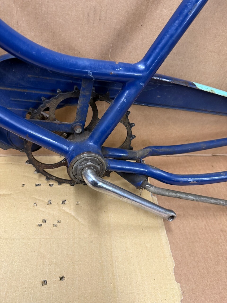 Schwinn Blue Ladies 26" Panther Bicycle Frame Set & Tank 1950