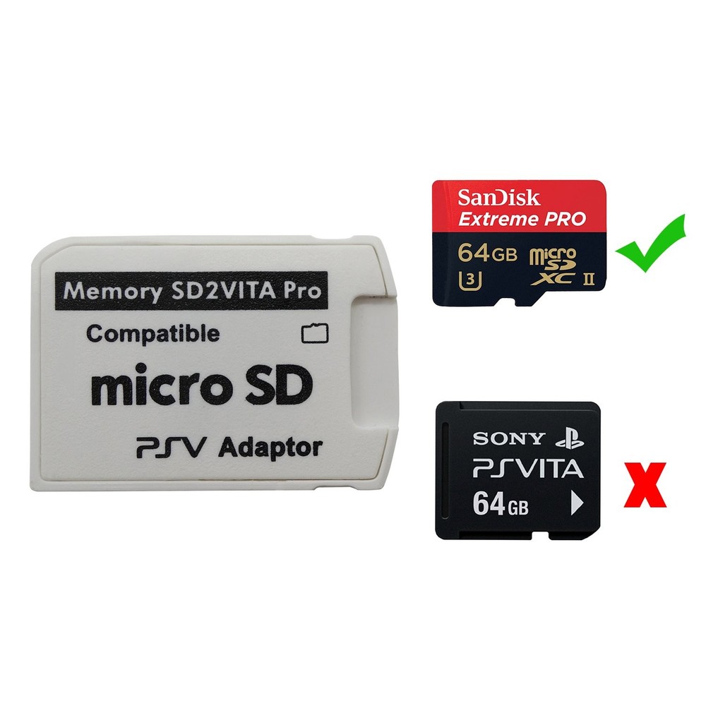 Funturbo Ultimate Version SD2Vita 5.0 Memory Card Adapter, PS 1 Pack, White