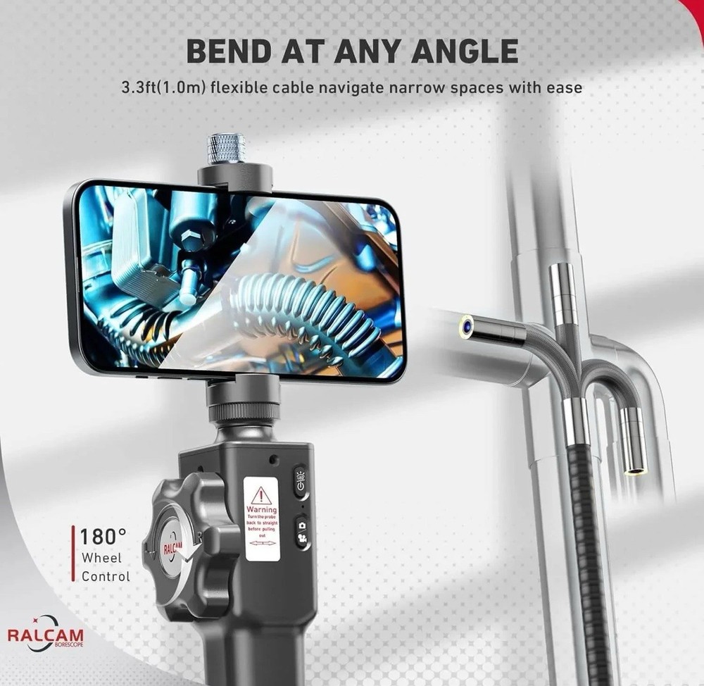 Ralcam F408A Borescope Endoscope Camera for Android & iPhone