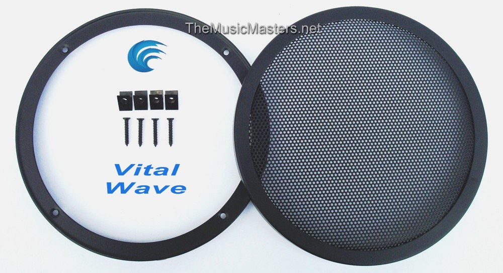 2X 8" inch Sub Woofer "Clipless" Fine Mesh GRILL Speaker Protective Covers VWLTW