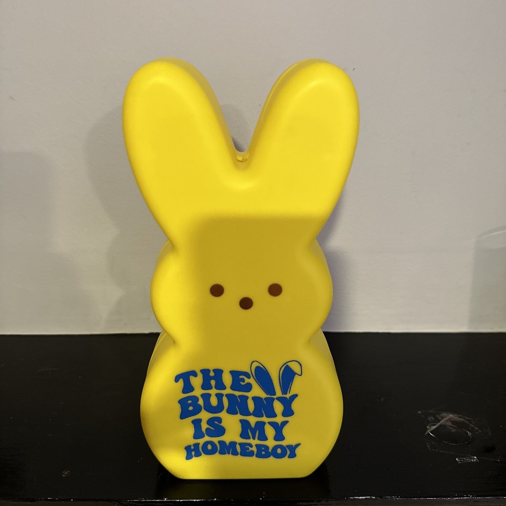 Peeps Easter Blow Mold Light Up Yellow Bunny Peep Battery