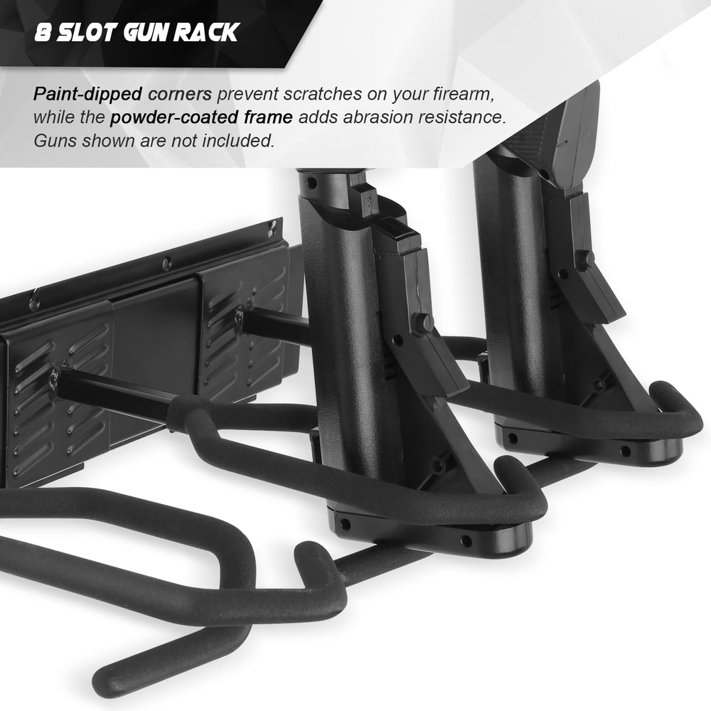 Gun Rack Wall Mount Rifle Shotgun Display Stand Hooks Bow Mount Hangers Padding