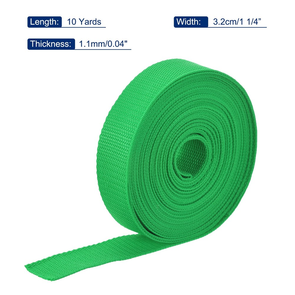 Lightweight Polypropylene Webbing Strap 1 1/4" 10 Yard Backpack Mint Green