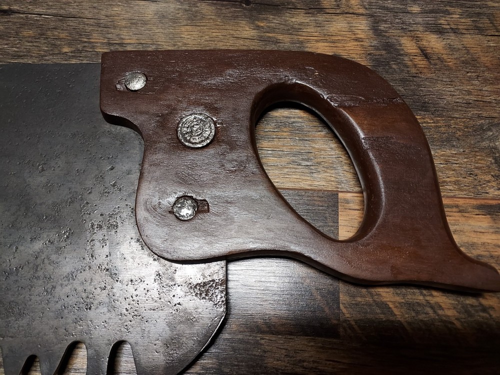 WARRANTED SUPERIOR 48 " LOGGING SAW WITH HOLES FOR ADDITIONAL HANDLE SHARP USED