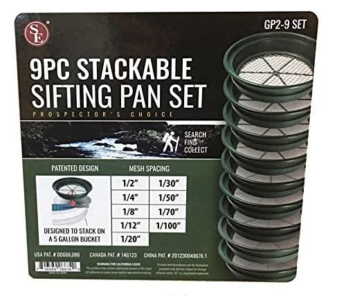 9pc Classifier Sifting Pan Set for Your Gold Panning
