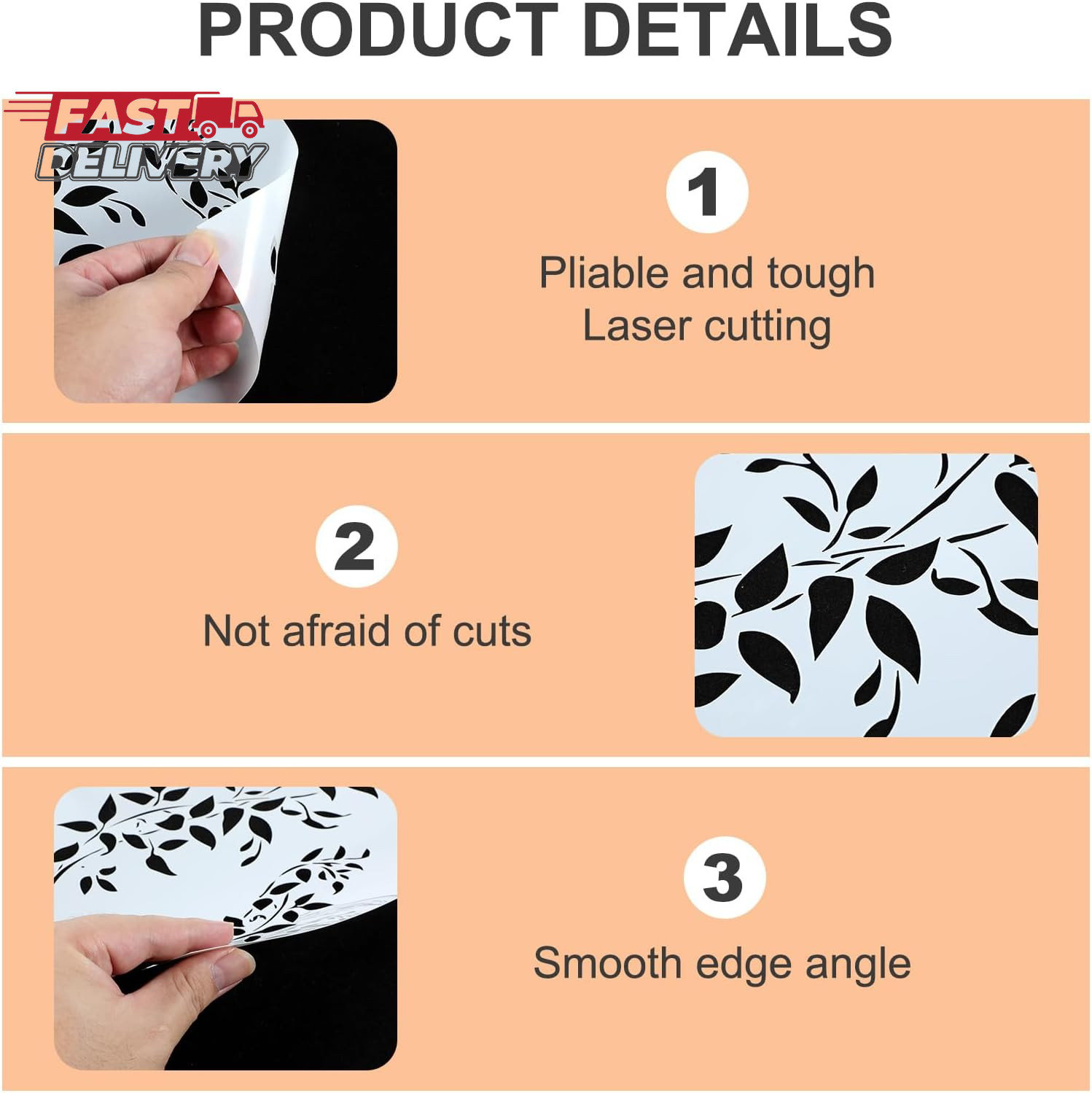 Large Vine Stencils for Painting on Wood Wall A4 Size Reusable Wall Painting Ste