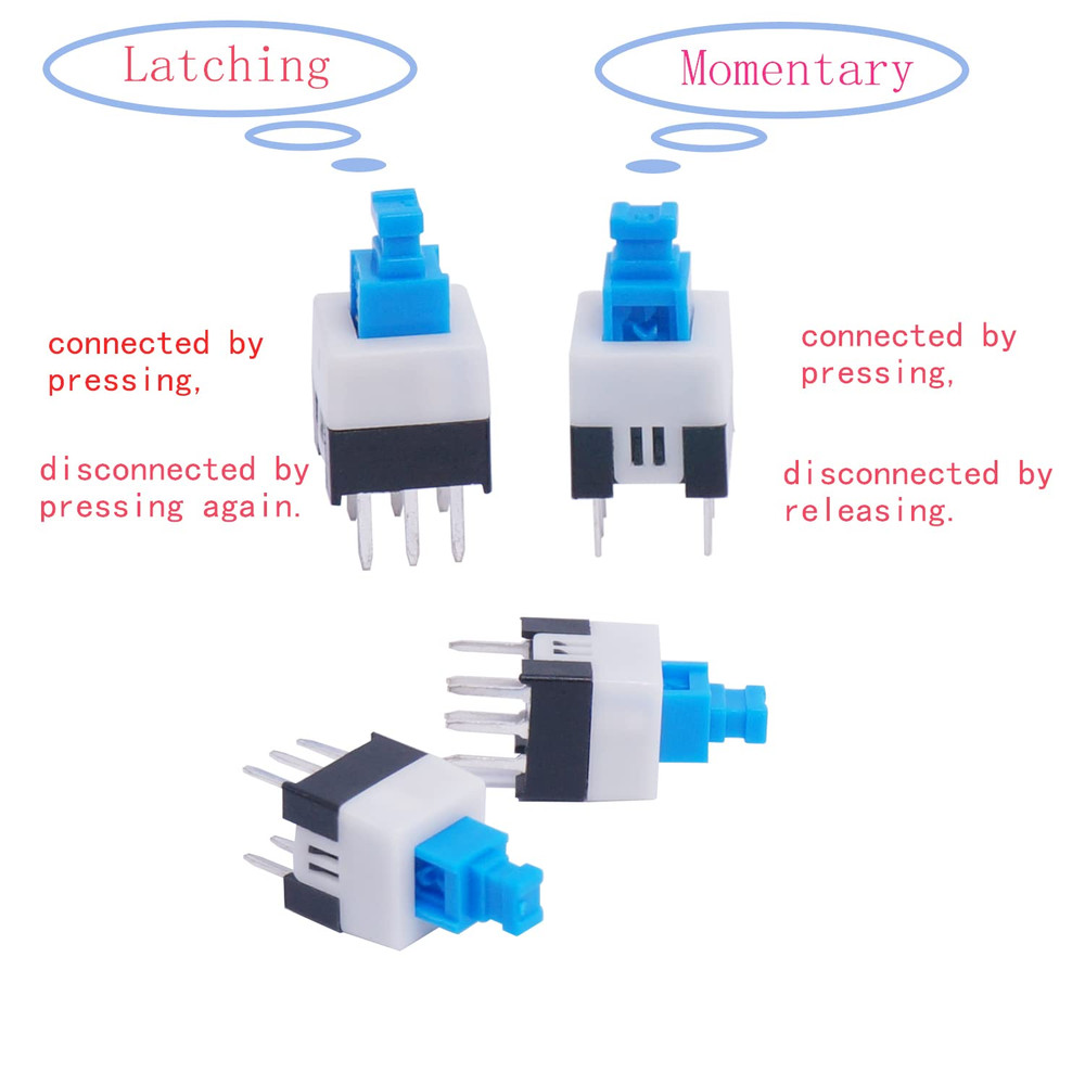 202PCS Micro Momentary Tactile Push Button Switch Assortment Kit 10 Values 4 Pin