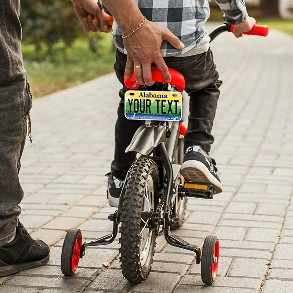 Custom state License Plates with personalized text Car 12x6- Moto 7x4 - Bike 6x3