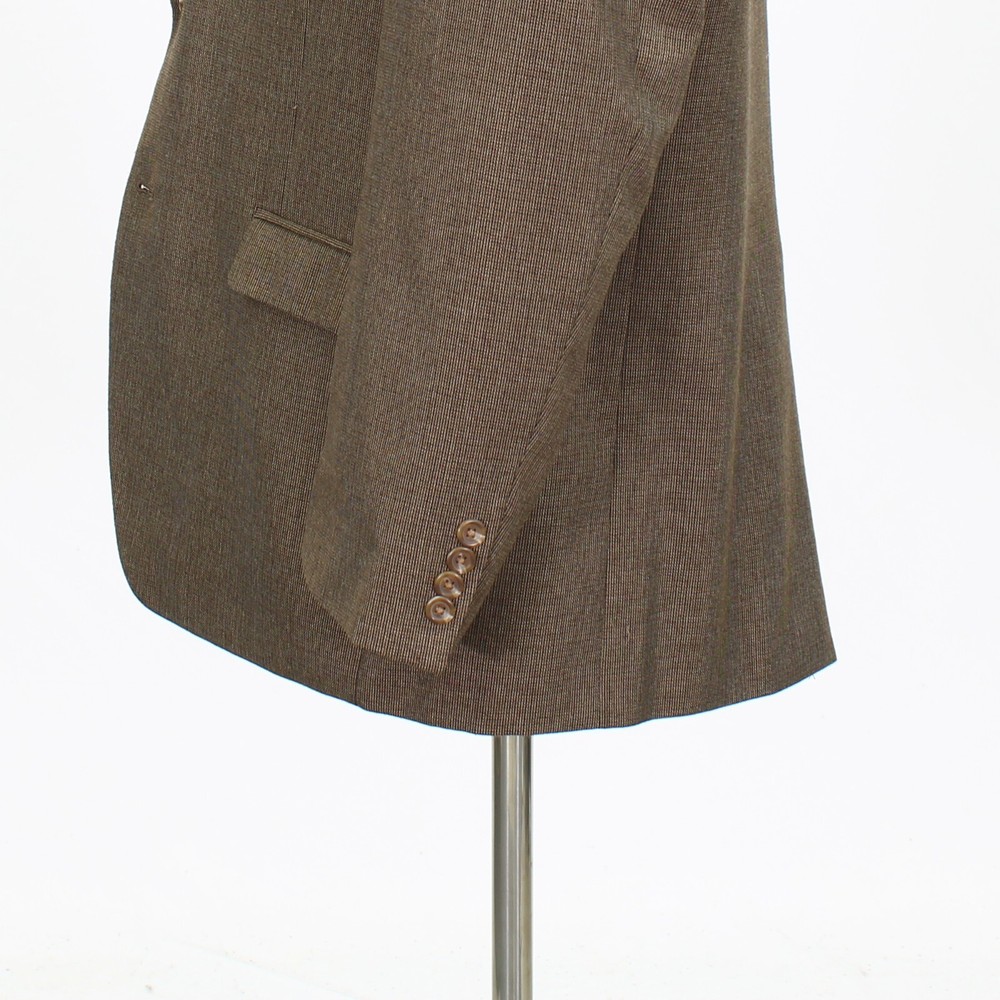 Chaps 42R Brown Sport Coat Blazer Jacket Solid 2B Polyester