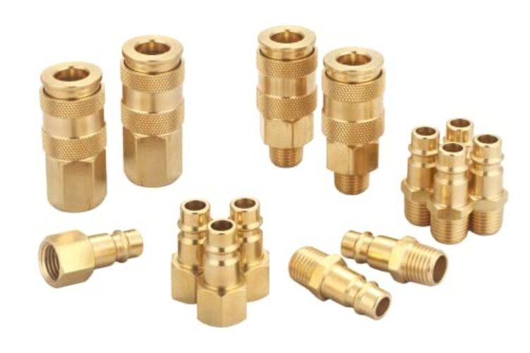 Pro High Flow Coupler and Plug Kit (), V Style, 1/4 Inch, NPT, Solid 14 Piece