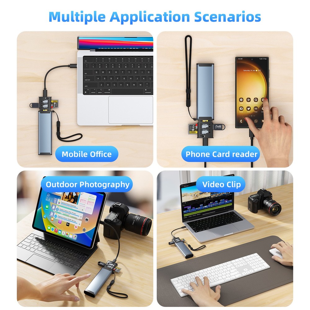 Universal Smart Adapter Card Storage Data Cable USB Box Card Reader Box