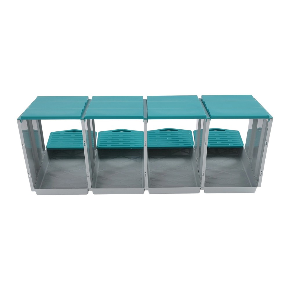 4-Compartment Chicken Nesting Box, Chicken Laying Box with Egg Collection