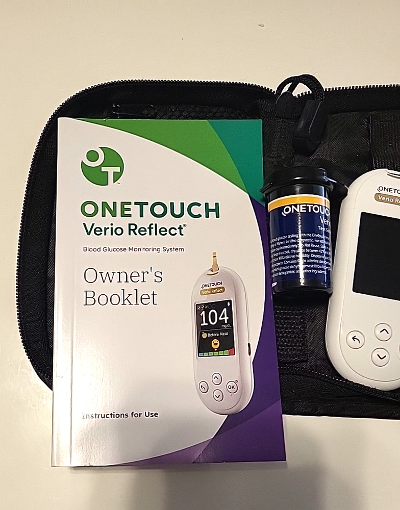 One Touch Verio Reflect Meter /Approx. 100 Test Strips & User's Guide *Read