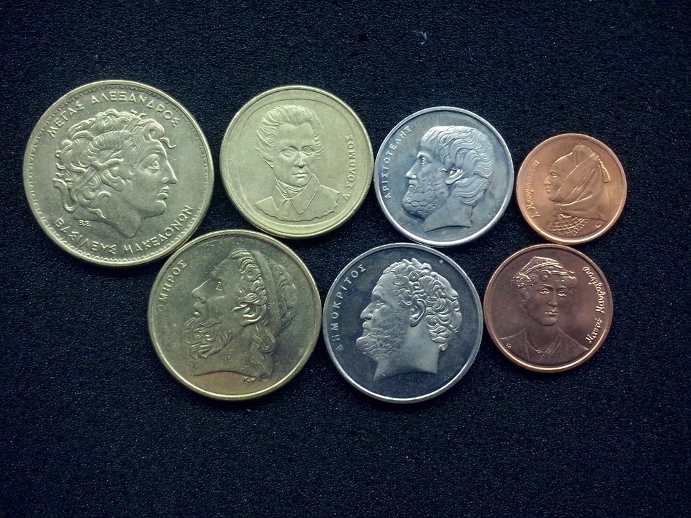 Greece set : 1 - 100 drachmes