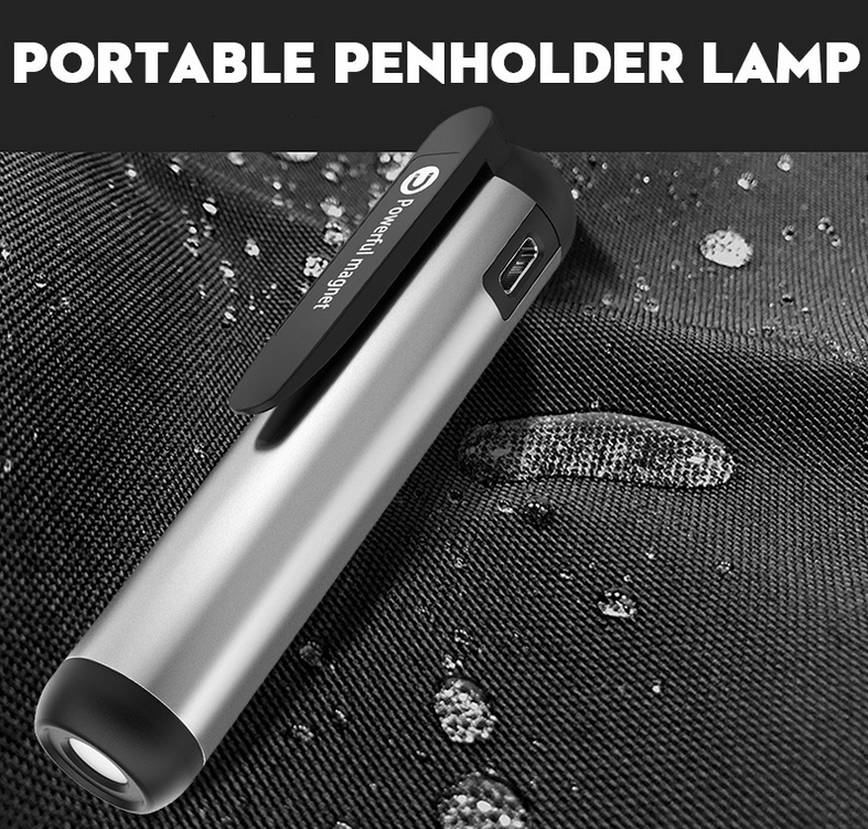 Magnetic Penlight Pocket COB Work Light Rechargeable LED Flashlight Waterproof