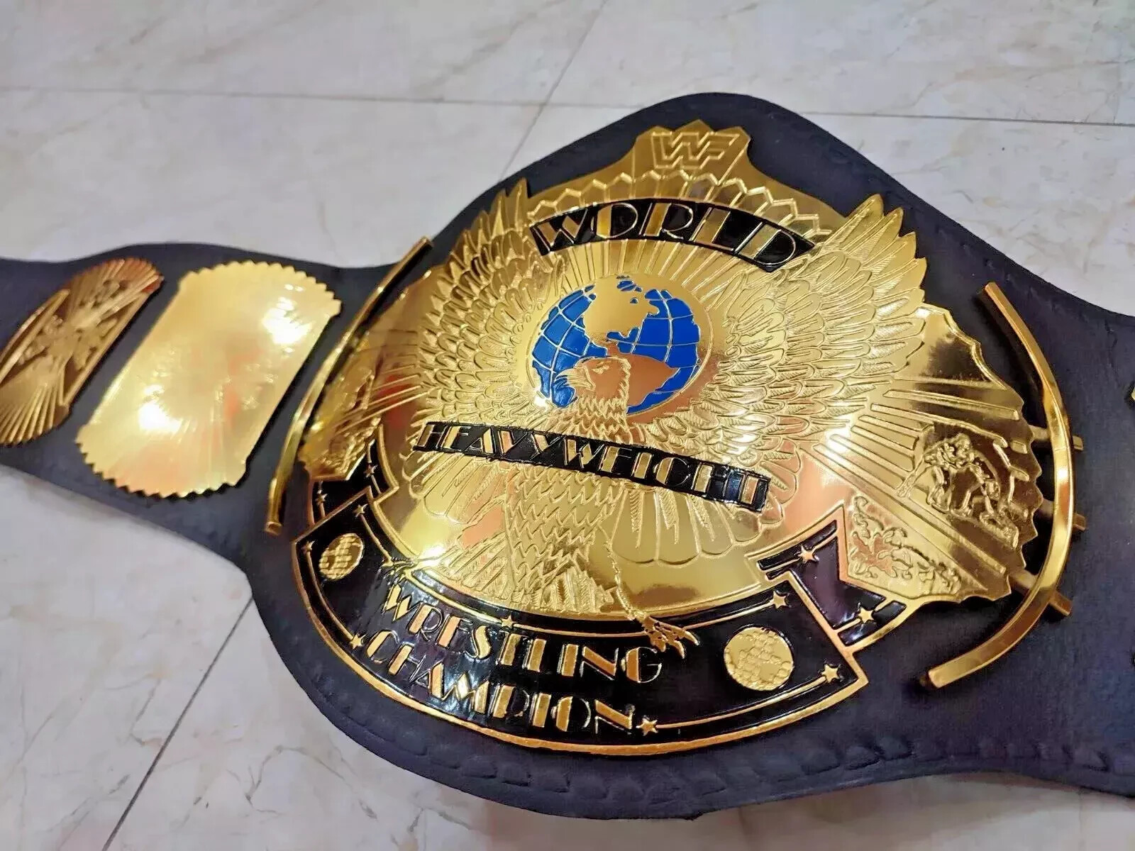 Winged Eagle Championship Wrestling Replica Title Belt Brass 2mm Adult size