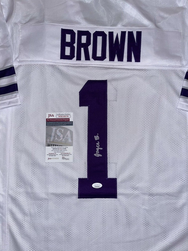 Jayce Brown Signed Kansas State Custom Jersey JSA Certified