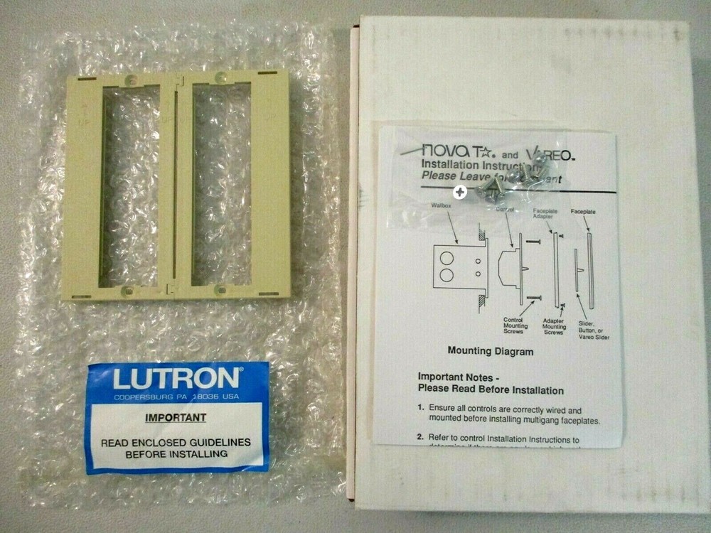 Lutron NT-OK-FB-IV Multigang Faceplates