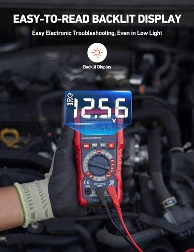 Digital Multimeter Voltage Tester, TRMS 2000 Counts Volt Meter; Fast and