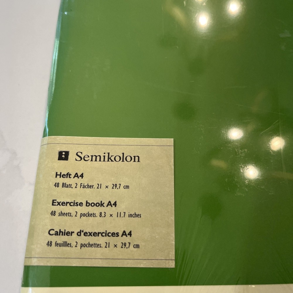 Semikolon Exercise Book A4 48 Sheets Lined And 2 Pockets Lime Green