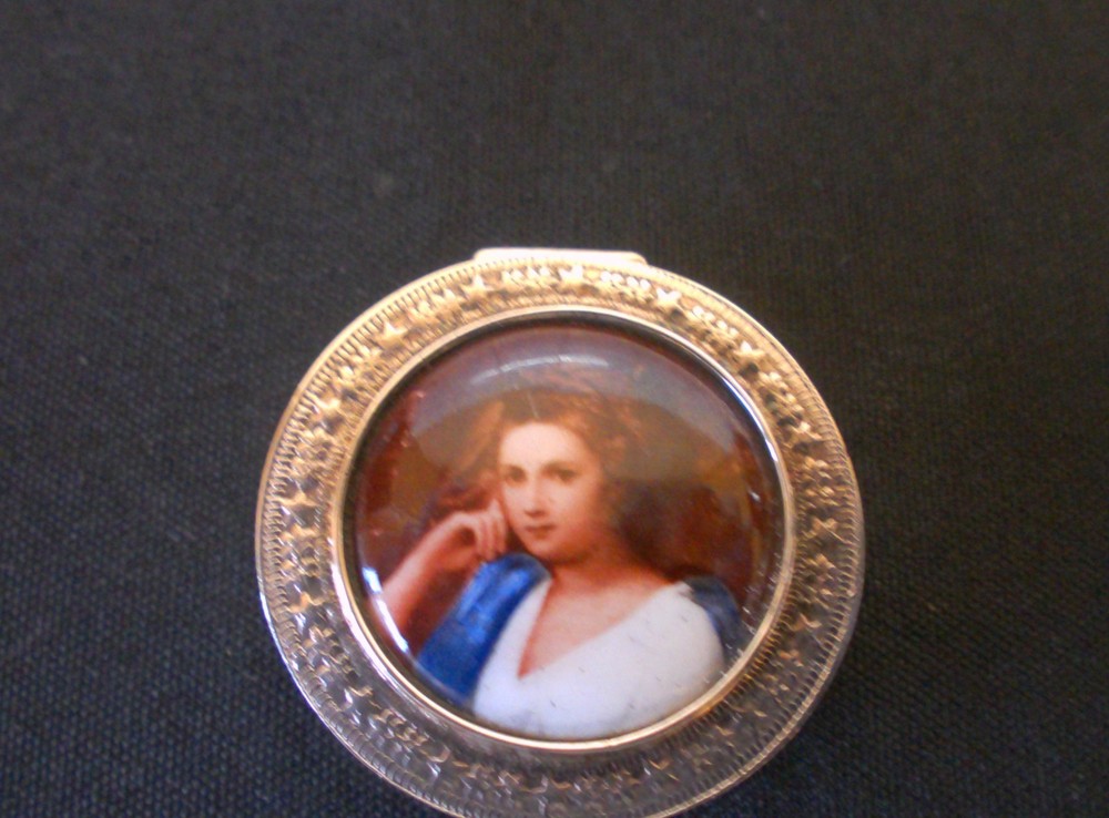 Solid Silver Victorian Lady Pill Pot Perfect Condition