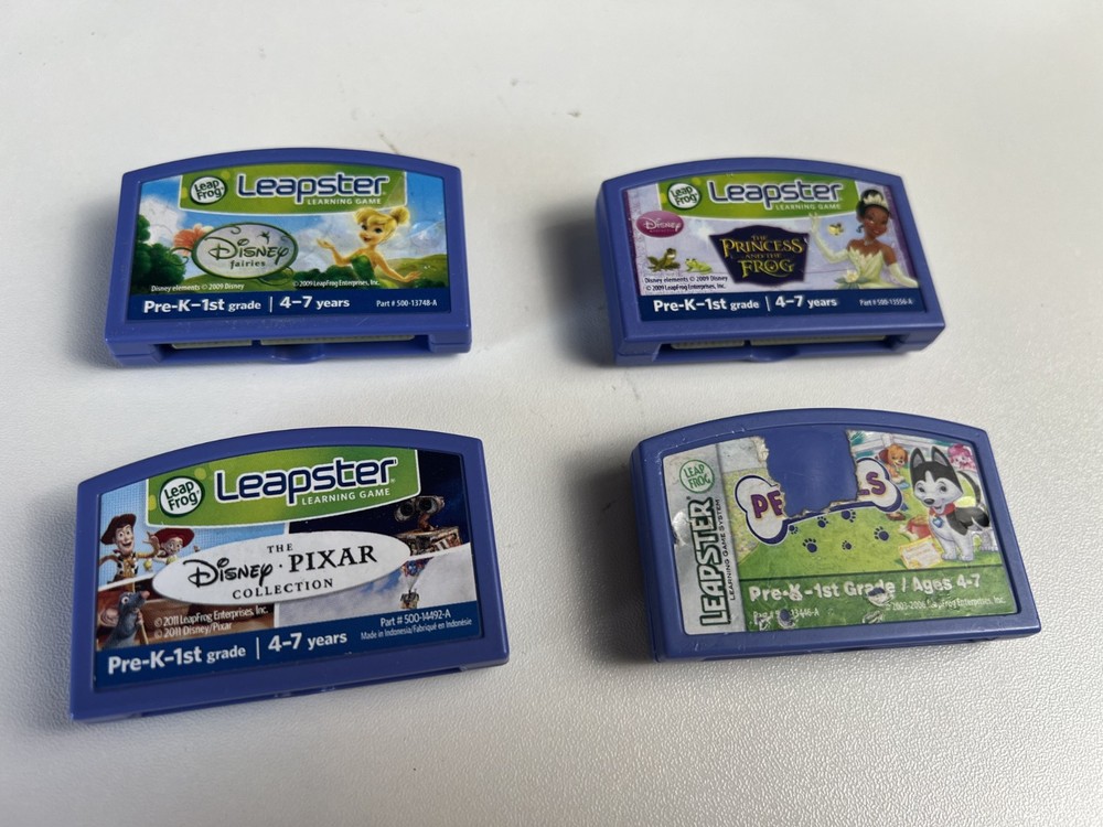 Leapster Learning System Bundle – 4 Games – Fully Tested