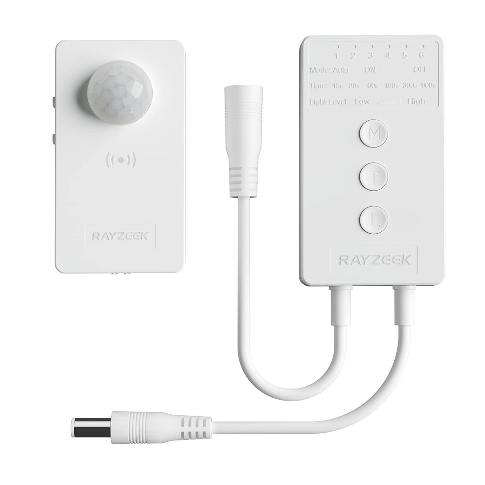 RAYZEEK Wireless Motion Sensor Controller Kit - No Wiring Mini PIR Sensor Swi...