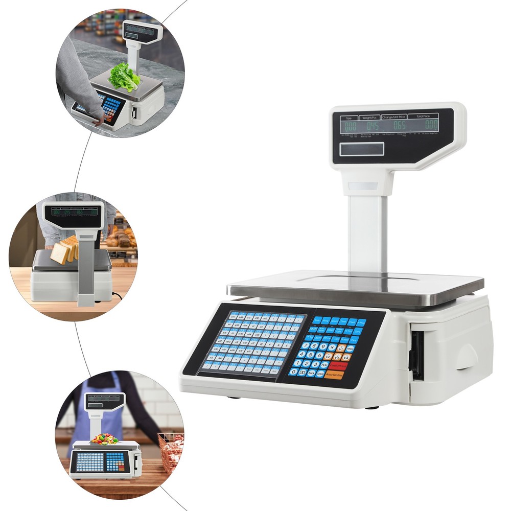 Electronic Weight Scale With Thermal Label Printer Digital Price Computing Scale