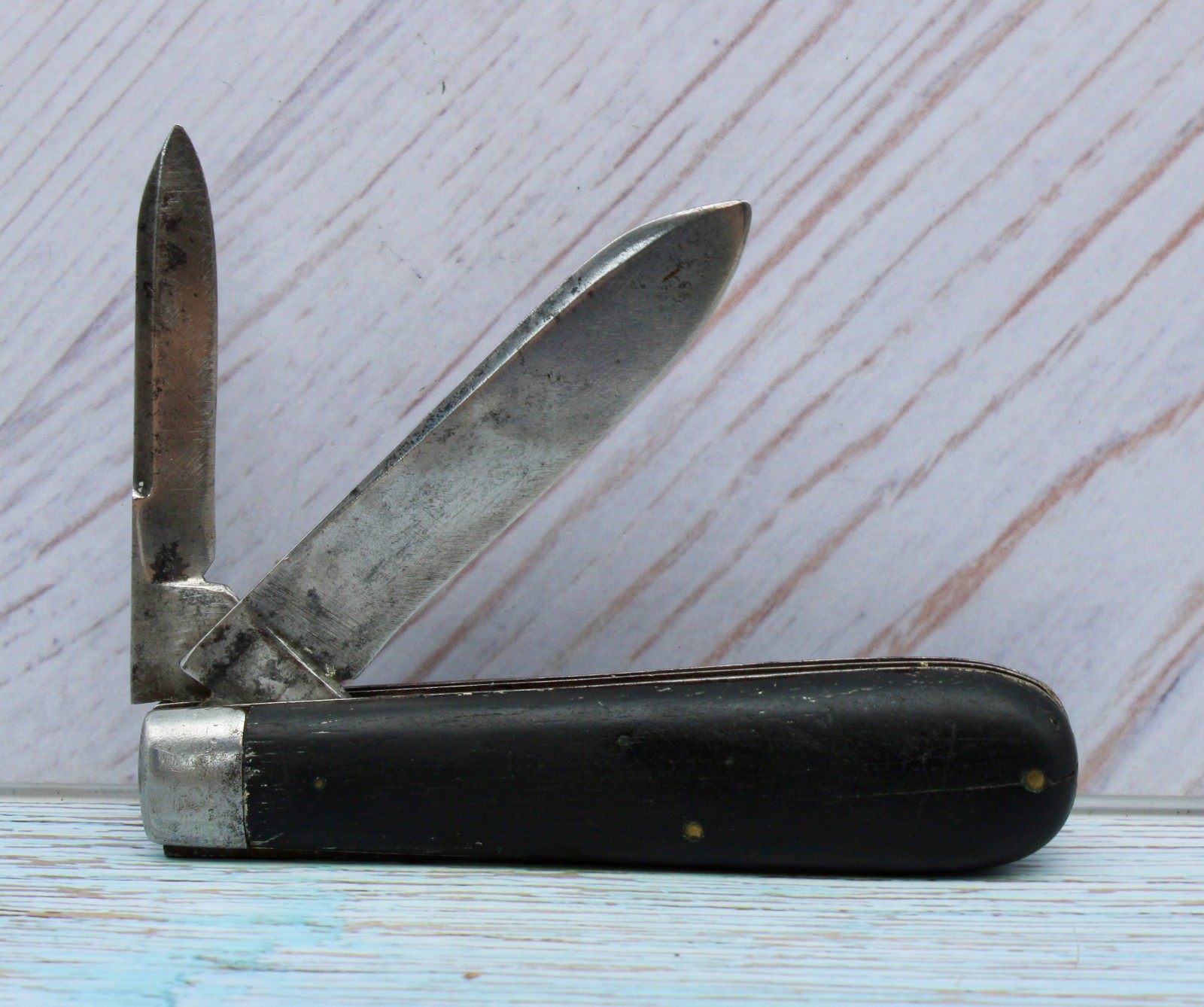 1854-1930 Holley MFG Co. Lakeville Con. Ebony Jack Knife