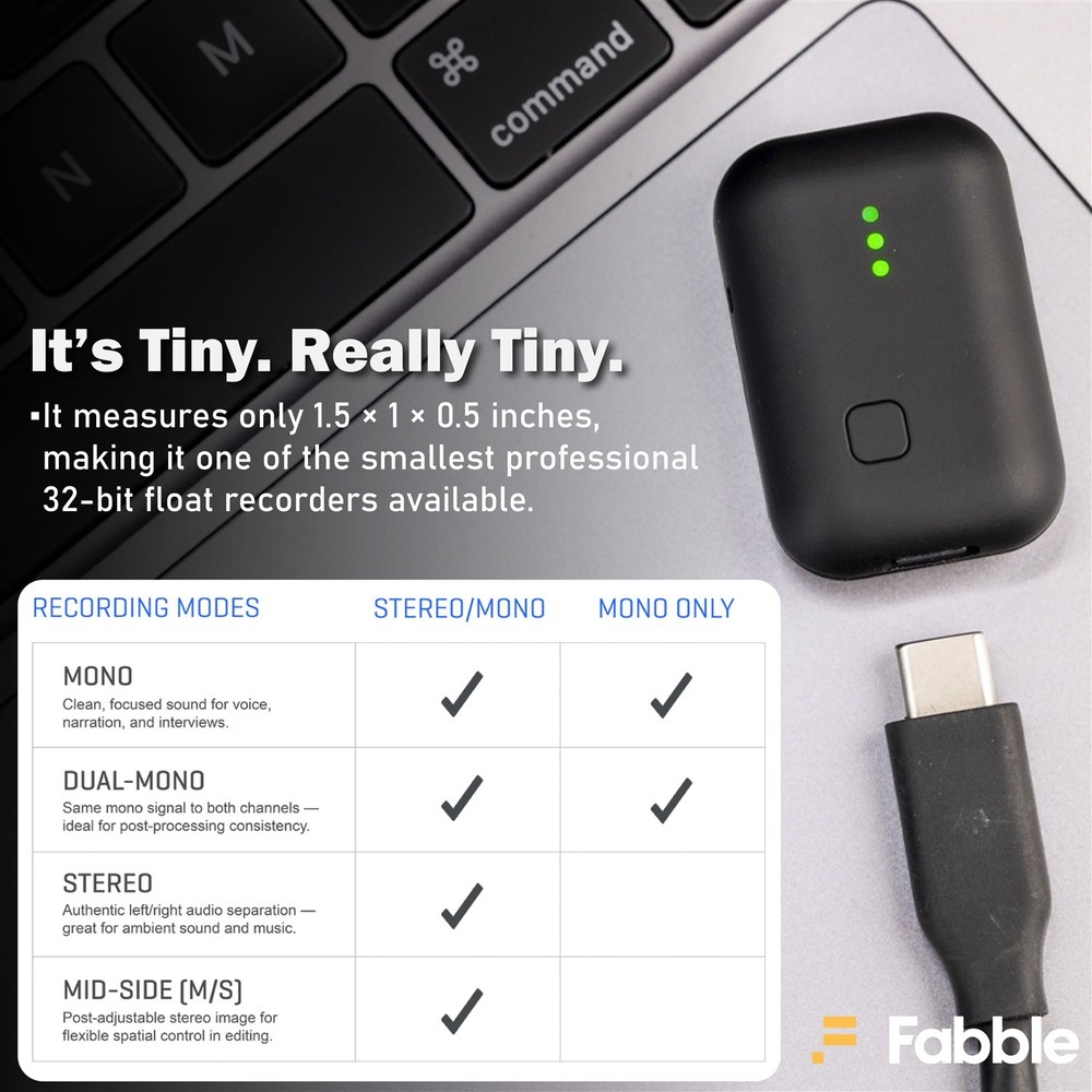 Zoom Instamic Pro Plus C (Mono Model) Recorder & Wireless Microphone Bundle