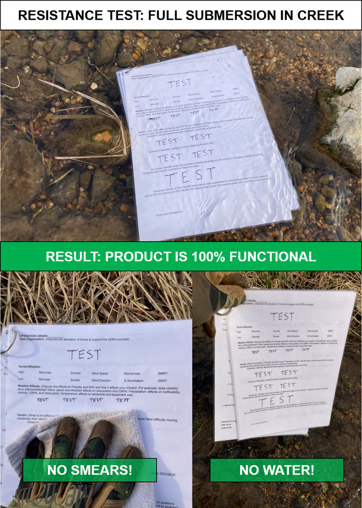 Army Laminated Operations Order (OPORD) Template | Weatherproof OPORD Shell