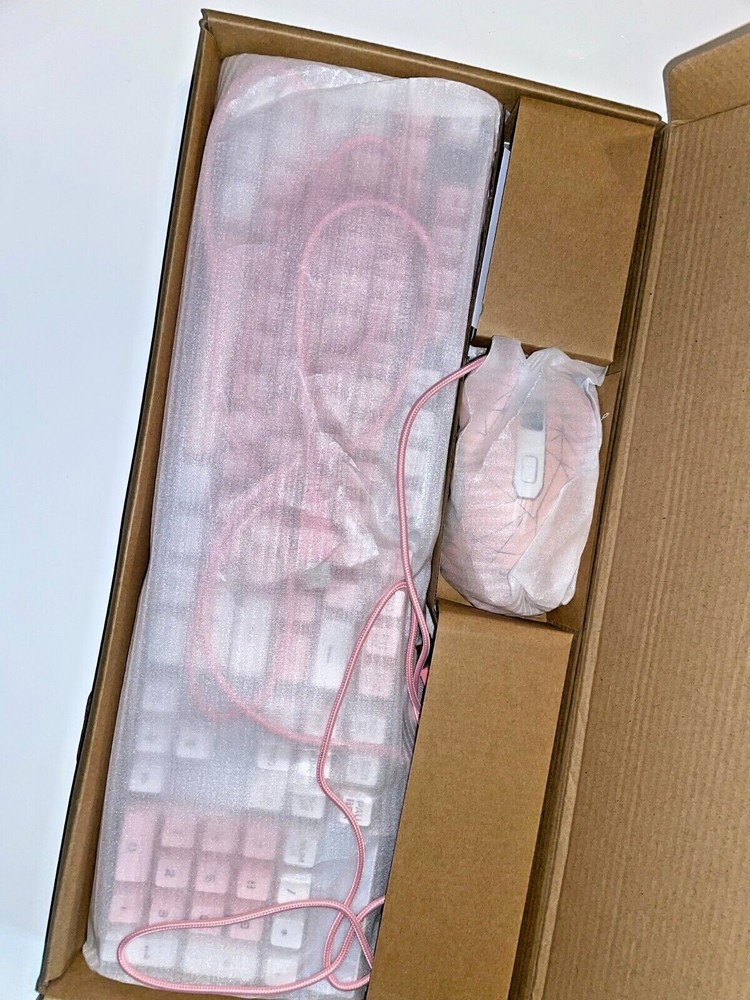 Magegee Pink Gaming Keyboard, 7 Solid Colors Backlit Wired Gaming Keyboard