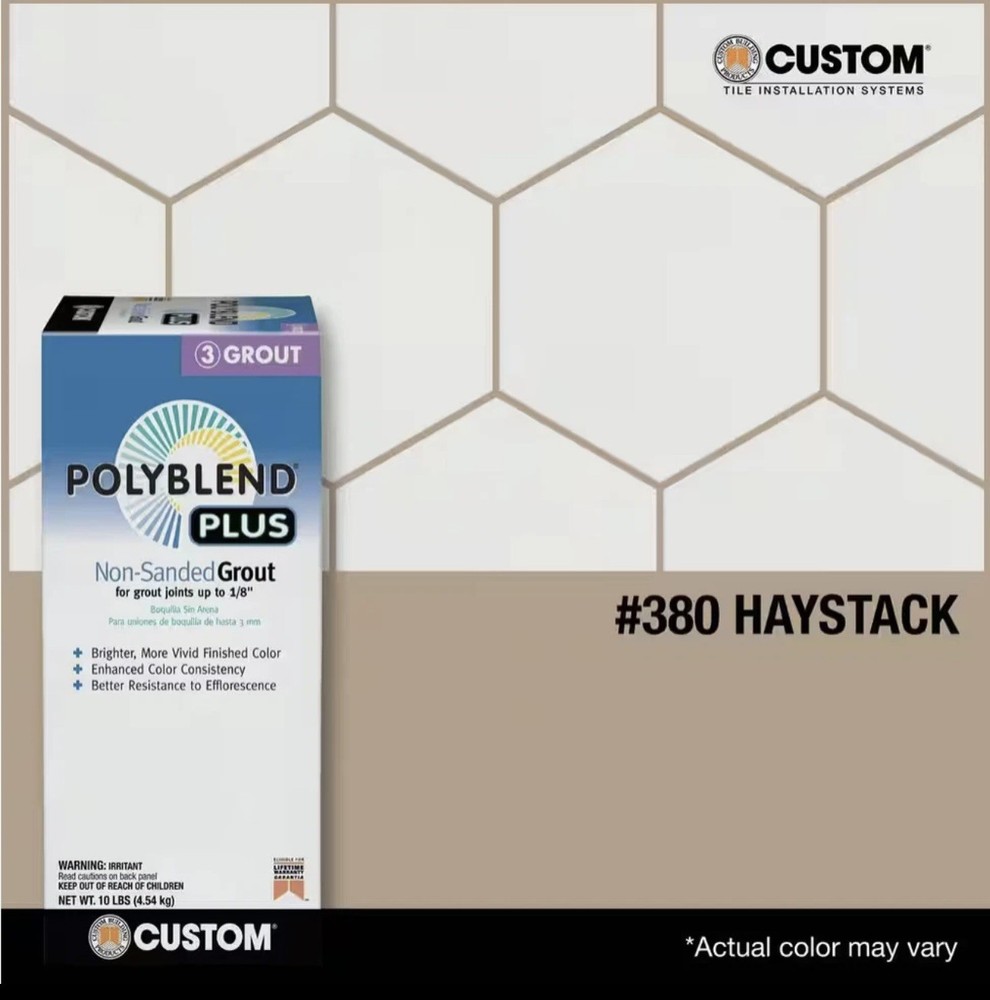 Custom Polyblend Plus Non-Sanded Grout - #380 Haystack - 10 lb