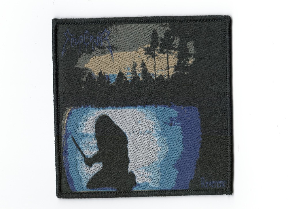 EMPEROR,REVERENCE, SEW ON BLACK BORDER WOVEN PATCH