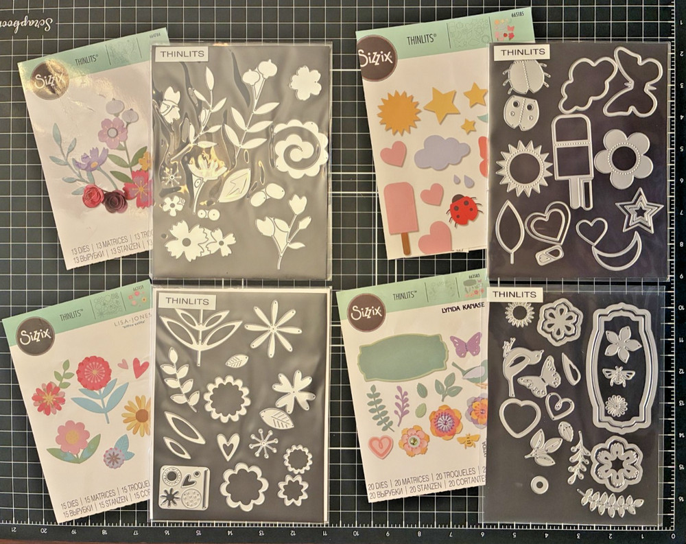 SIZZIX Thinlits FLORA, FLOWER SET, SPRING THINGS or BASIC SHAPES Metal Dies Sets