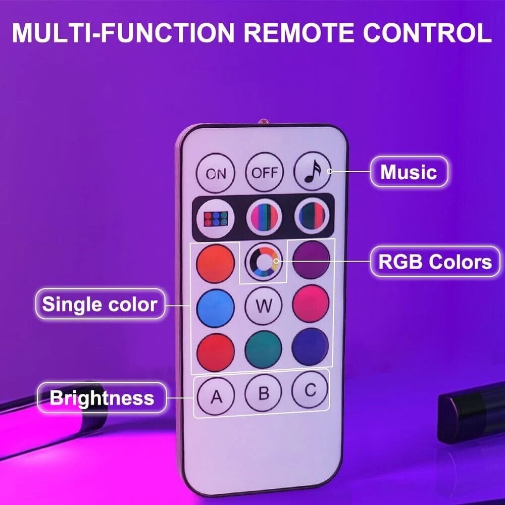 4Pcs LED Interior Car Lights Wireless with Remote, Portable USB Rechargeable