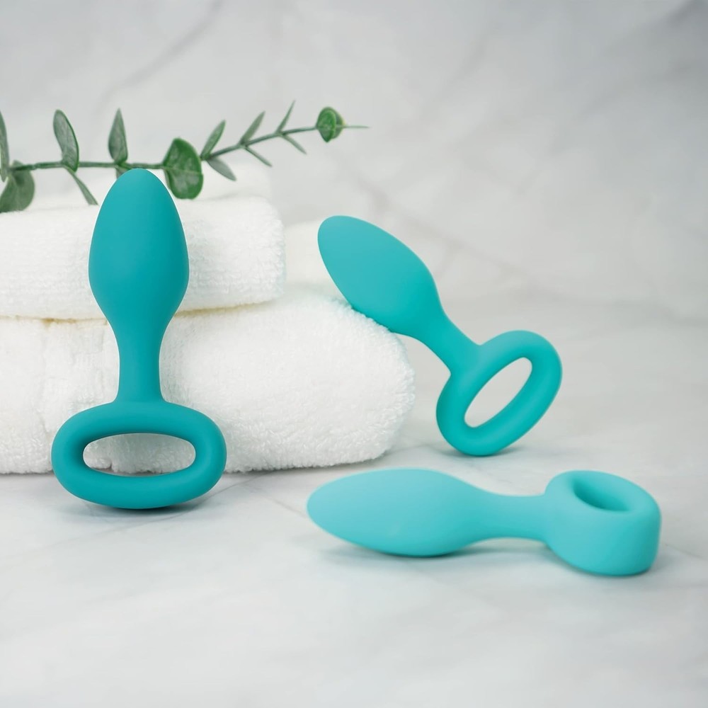 3-Piece Beginner-Friendly Butt Plug Training Set - Waterproof Silicone Design