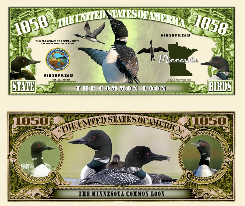 OUR MINNESOTA COMMON LOON NOVELTY NOTE (25 Bills)