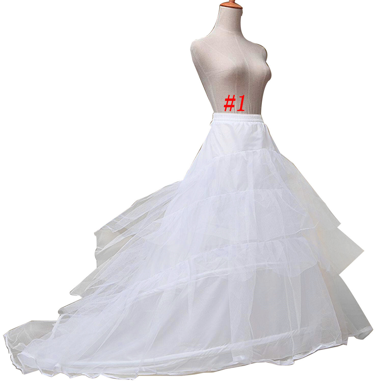 Petticoat Skirt Vintage White Hoop Skirt Crinoline Slip Wedding Gown Underskirt