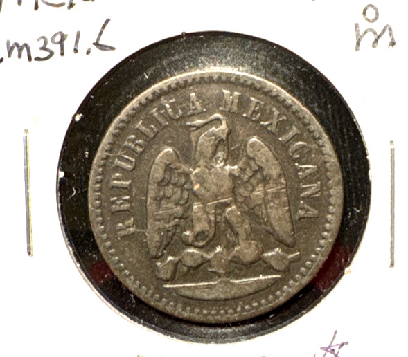 Mexico 1891 Mo centavo KM 391.6