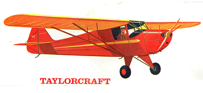 Comet Model Airplane Plans (FF): Taylorcraft 54" Scale Rubber-Powered