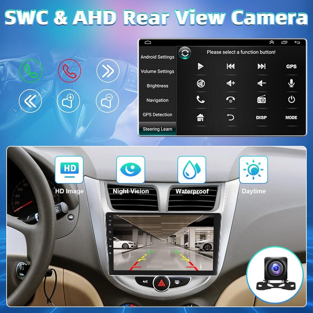 Apple CarPlay For Hyundai Accent 2012-2017 Car Stereo Radio Android 15 GPS NAVI