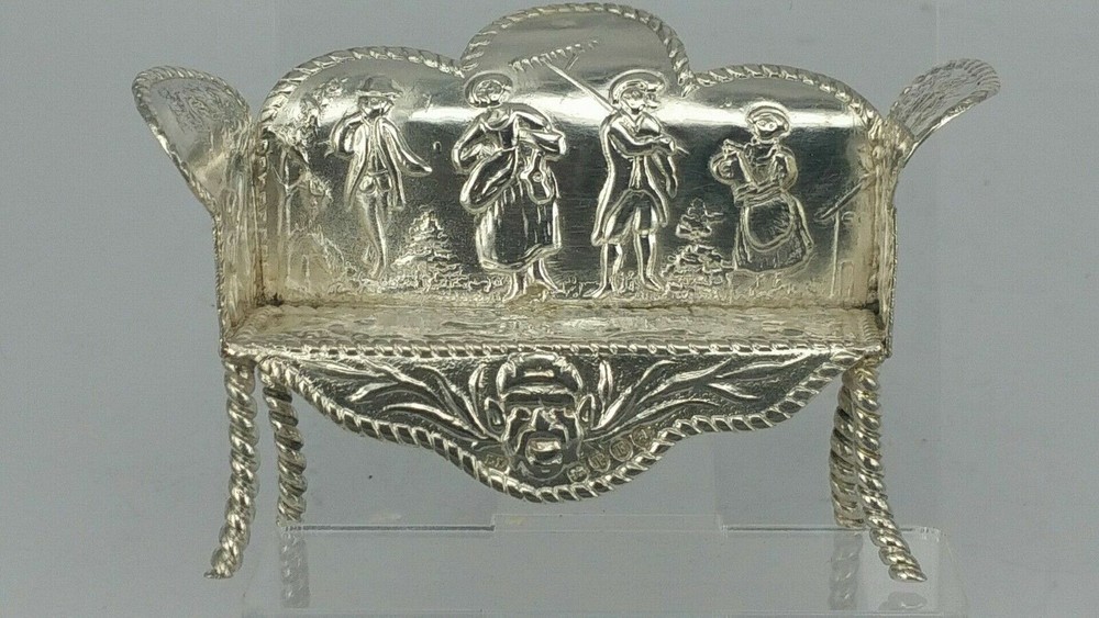Miniature silver bench