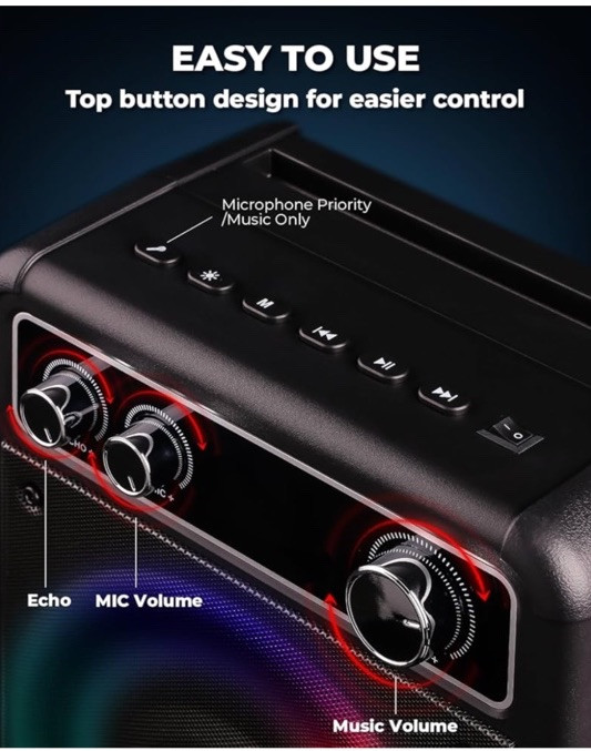 Portable Karaoke Machine with 2 microphones