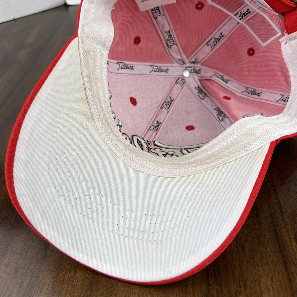 Titleist Golf Hat Pro V1 Adjustable Red OSFA Athletic Baseball Cap