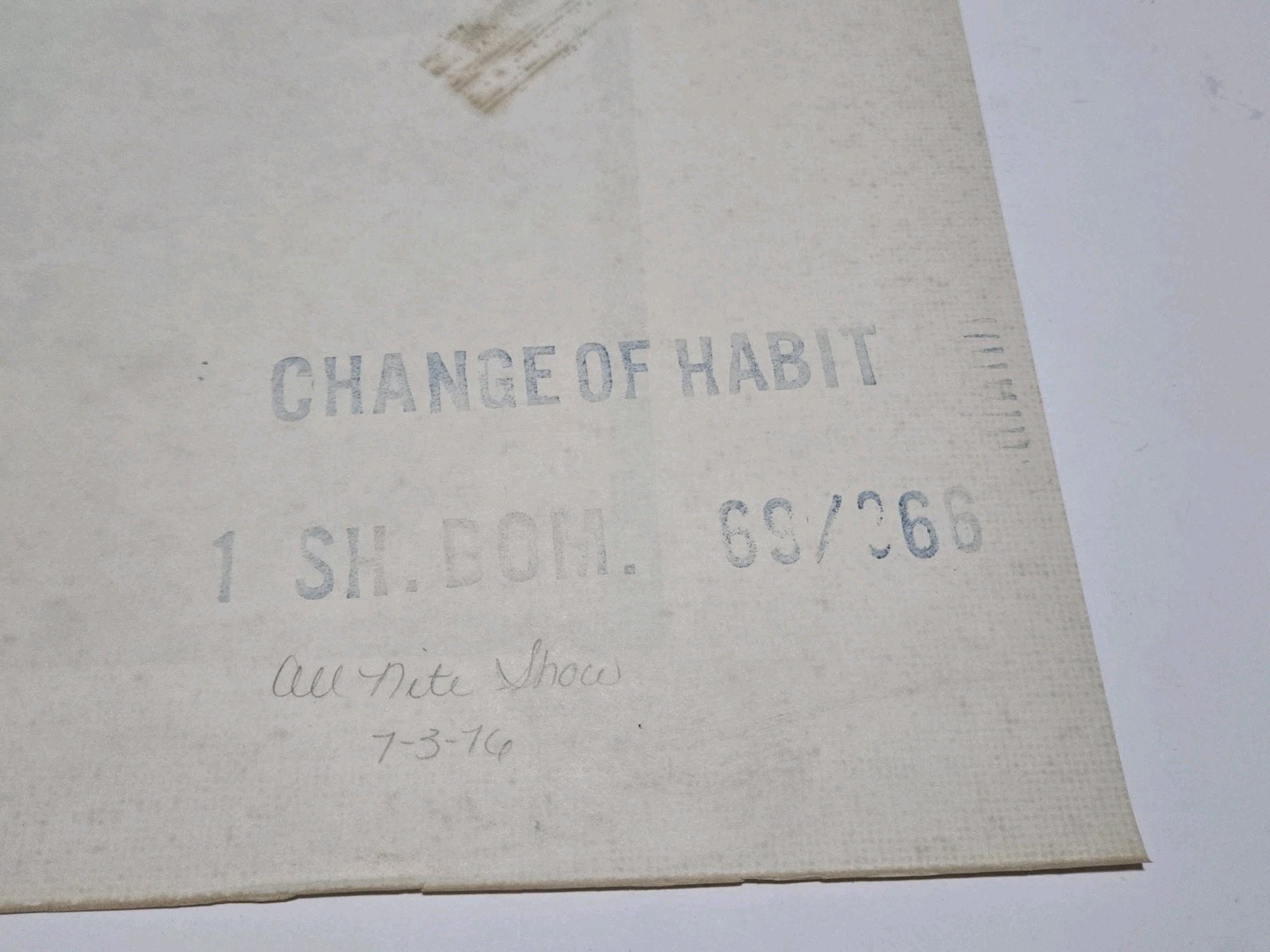 ELVIS PRESLEY Change of Habit 1969 US OG One Sheet MOVIE POSTER Mary Tyler Moore