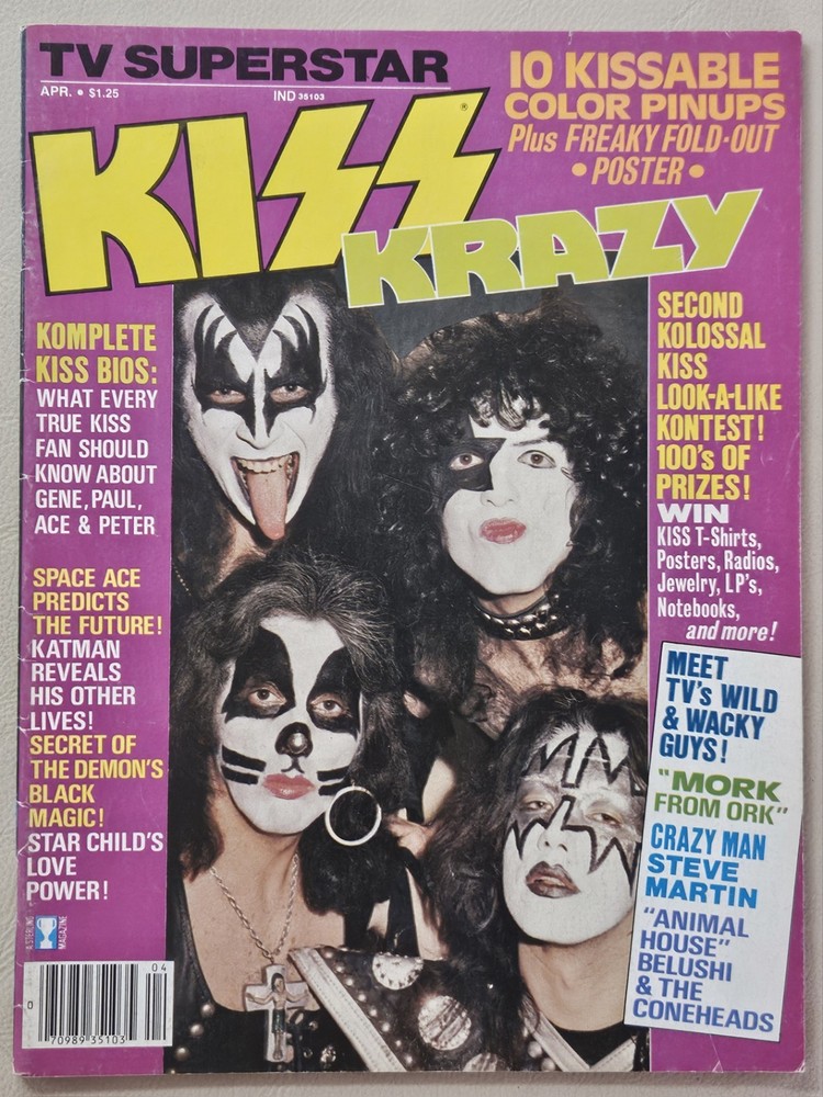 TV SUPERSTAR KISS KRAZY Magazine 1979 Poster Incl.